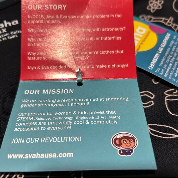 NWT Svaha Black/Tan Organic Cotton Dress Chemistry Lab Equipment - Size 1X - Picture 10 of 13